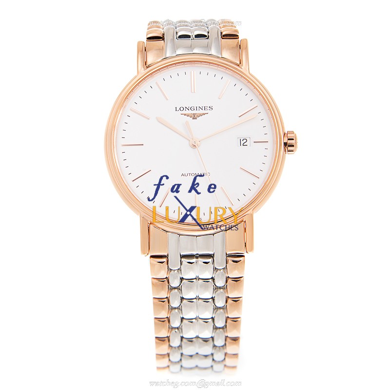 Longines L4.921.1.12.7 PRESENCE Automatic 18kt Rose Gold & Steel Replica Watch - Swiss Movement - Image 2