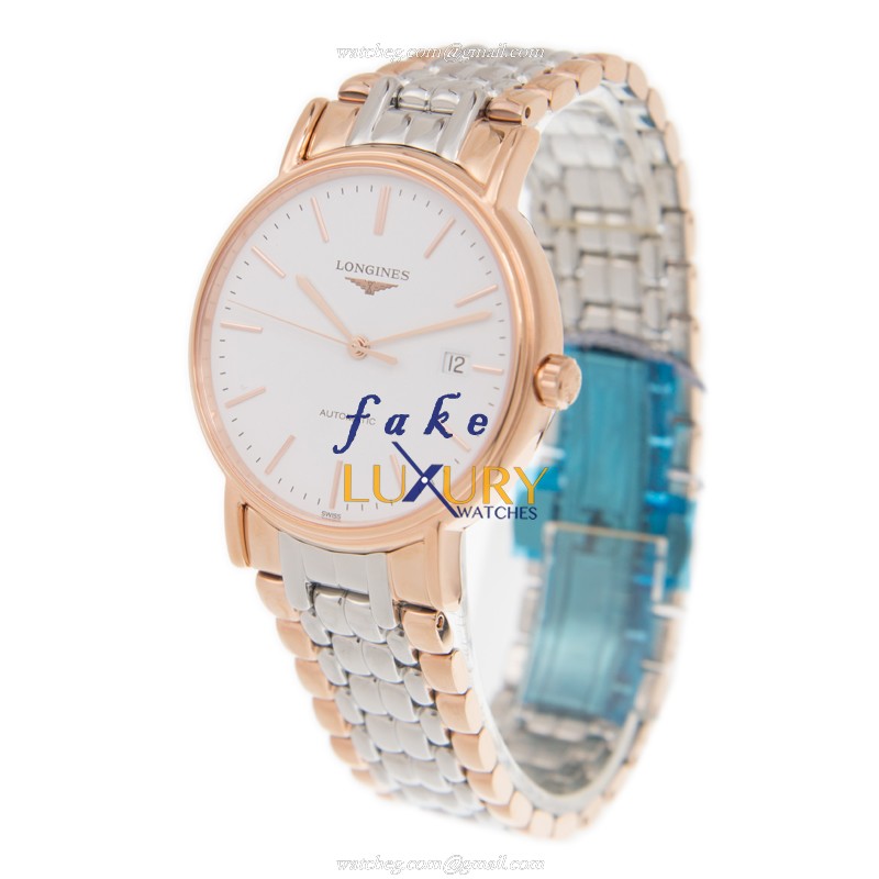 Longines L4.921.1.12.7 PRESENCE Automatic 18kt Rose Gold & Steel Replica Watch - Swiss Movement - Image 3