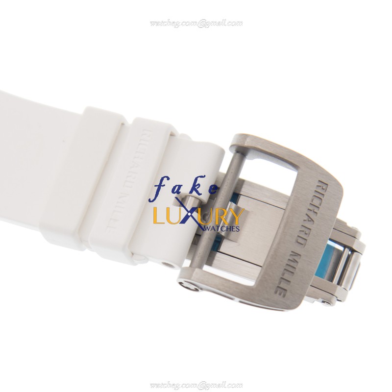 Richard Mille RM055 MAN SERIES Ceramic Manual Wind White Rubber Strap Replica Watch - Image 4