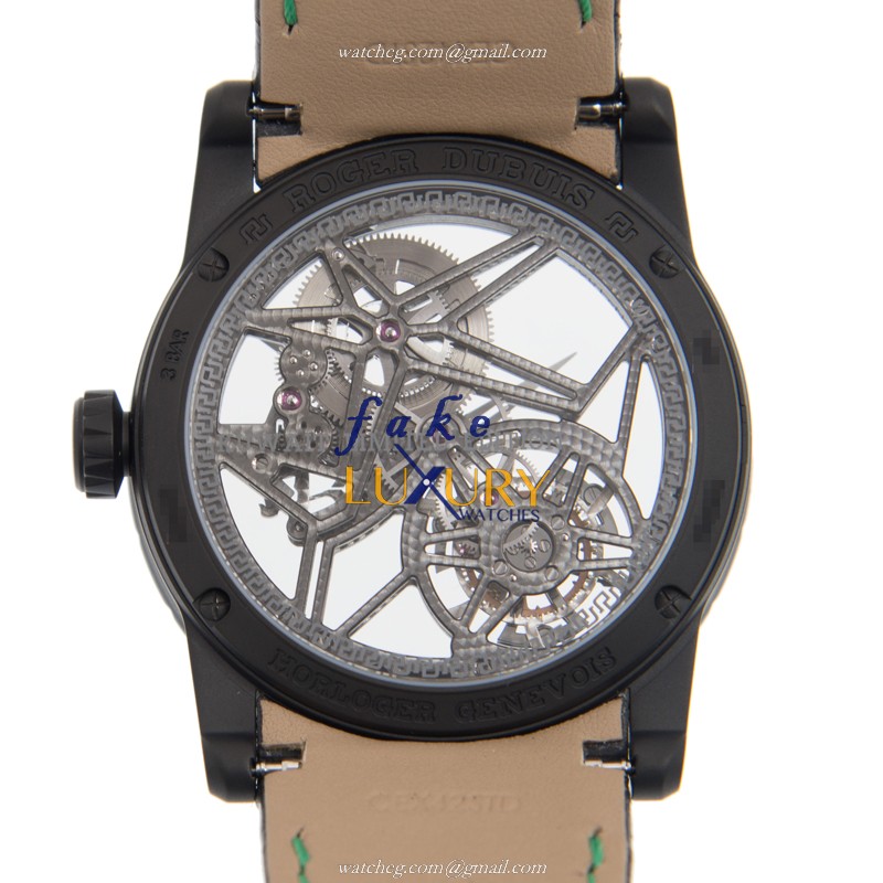 Roger Dubuis DBEX0581 Excalibur Replica Watch, Automatic, Transparent Skull Dial, Steel Case, Black - Image 3