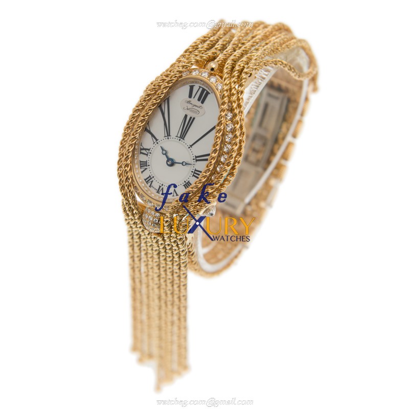 Breguet REINE DE NAPLES 8928BA/51/J60 DD0D Automatic 18kt Gold Diamond White Dial Replica Watch - Image 3