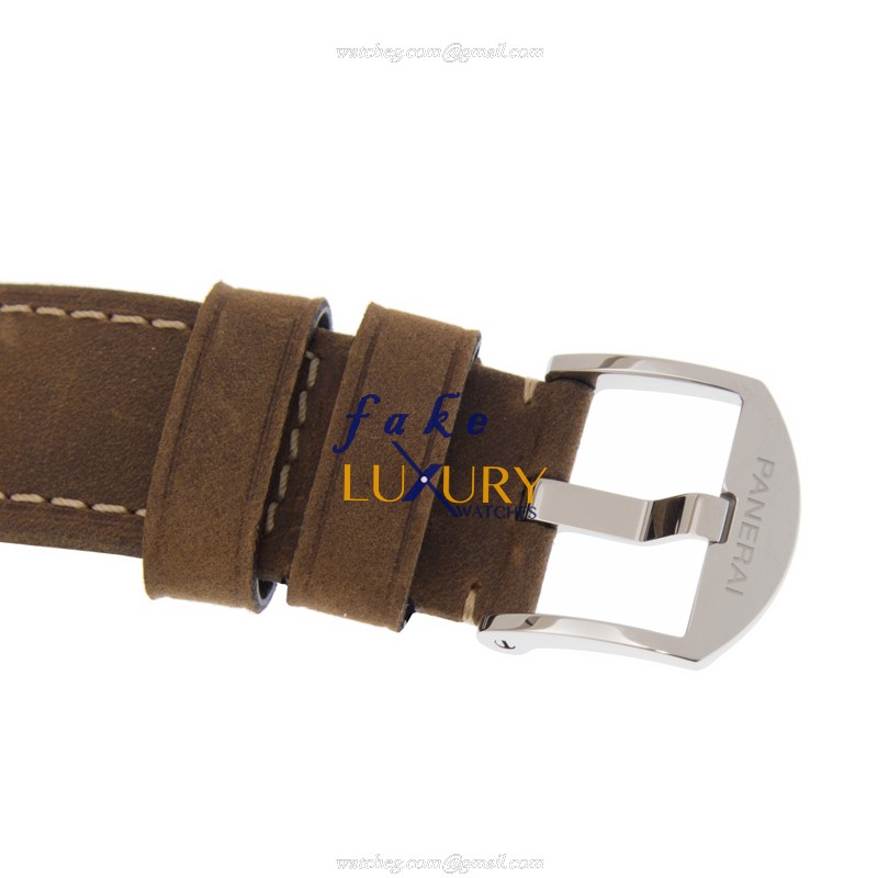 PAM01104 - Panerai Luminor Automatic Replica Watch - Black Dial Brown Alligator Strap - Image 4