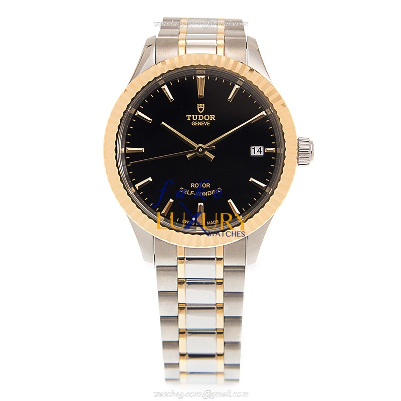 Tudor 12313-65033-BK Automatic Stainless Steel Replica Watch - Black Dial, Silver Strap - Image 2