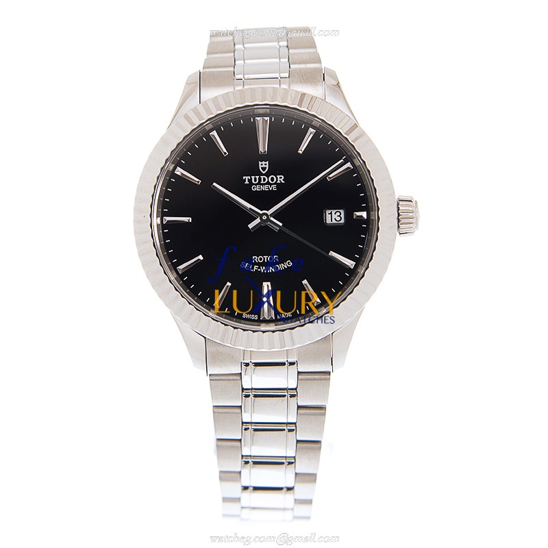 Tudor 12510-65050-BK Automatic Stainless Steel Replica Watch - Swiss Movement, Black Dial, Silver - Image 2