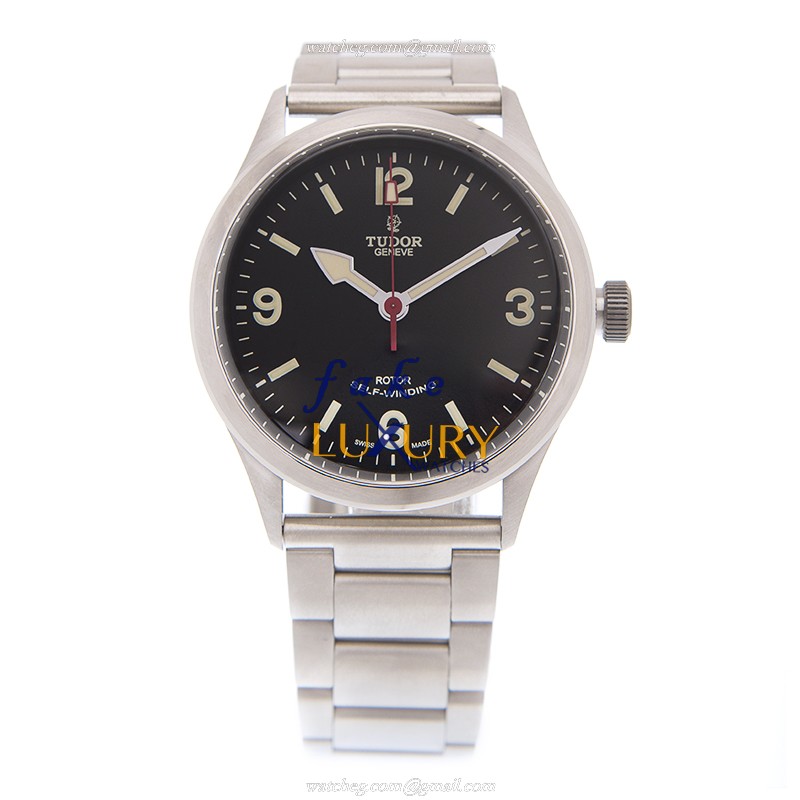 Tudor 79910BK Automatic Steel Black Dial Silver Strap Replica Watch - Image 2