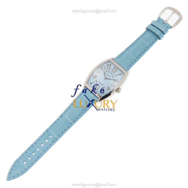 Franck Muller 7502 QZ AC BLUE Cintree Curvex Quartz Stainless Steel Diamonds Replica Watch - Image 2