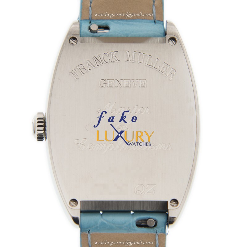 Franck Muller 7502 QZ AC BLUE Cintree Curvex Quartz Stainless Steel Diamonds Replica Watch - Image 3