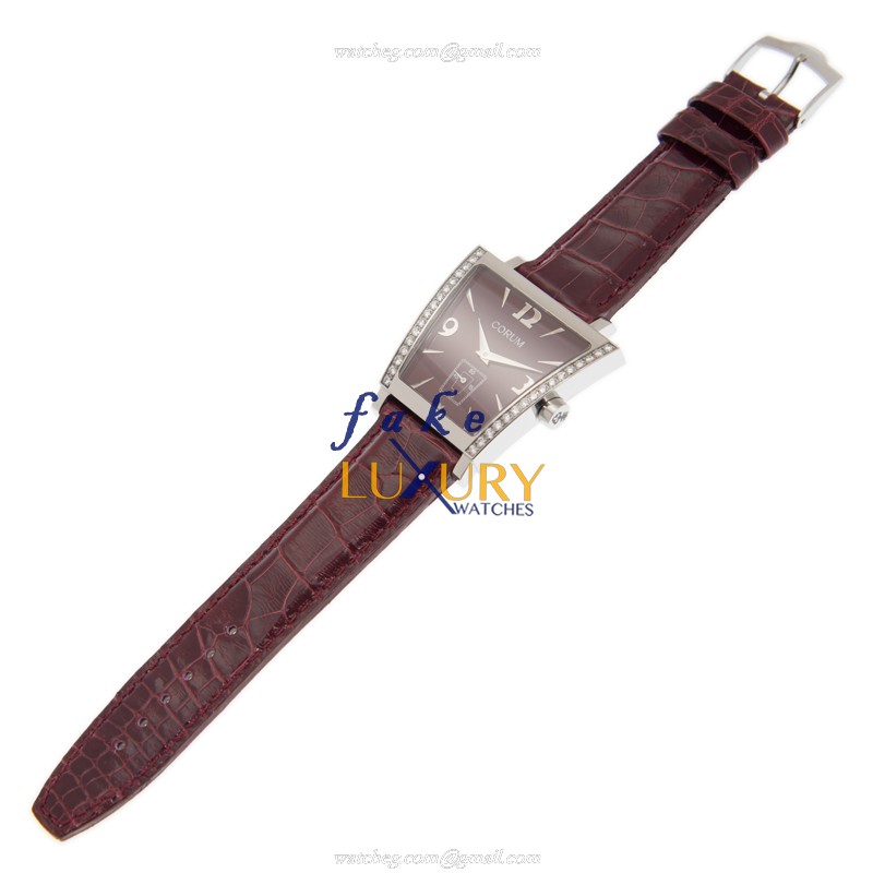 Corum 106.406.47/0012 DP51 | Quartz Stainless Steel Diamonds Red Dial | Replica Watch - Image 2