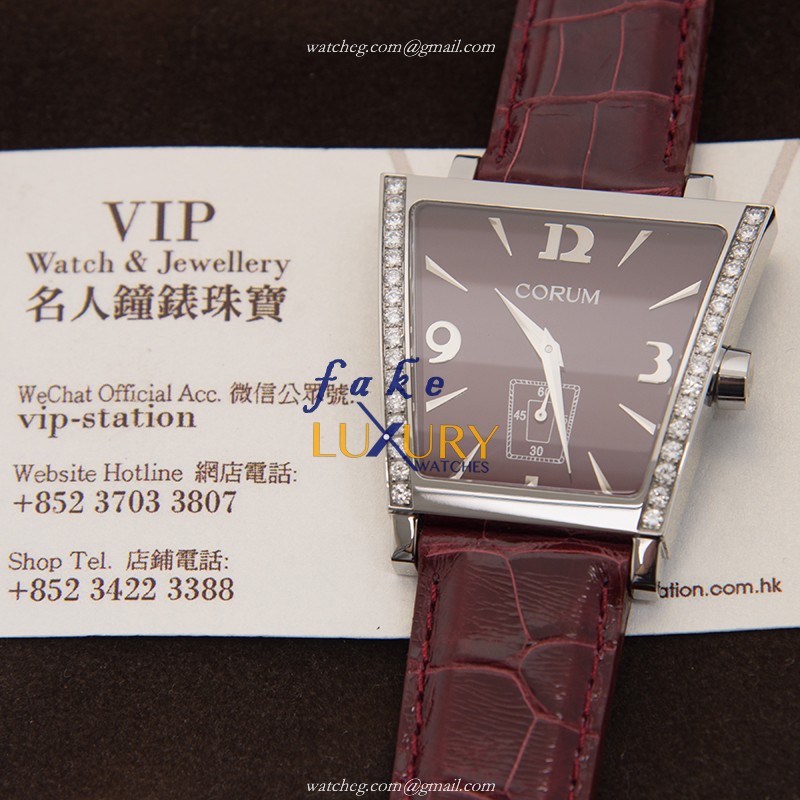 Corum 106.406.47/0012 DP51 | Quartz Stainless Steel Diamonds Red Dial | Replica Watch - Image 5