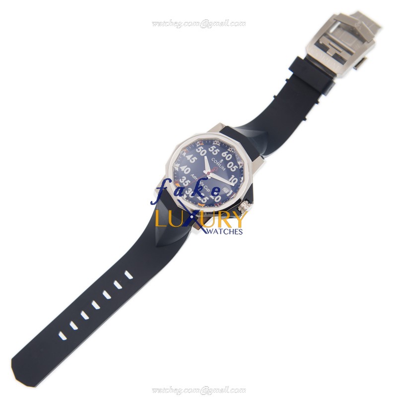 Corum A082/03594 Admiral's Cup Automatic Blue Dial Rubber Strap Replica Watch - Image 2