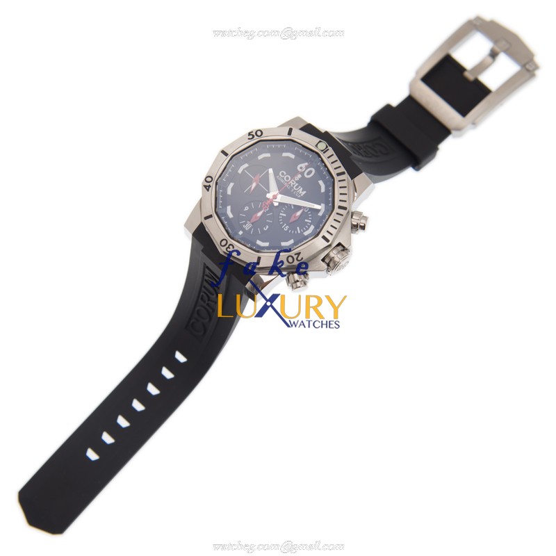 A753/03581 - Corum Admirals Cup Replica Watch Automatic Black Dial Rubber Strap - Image 2