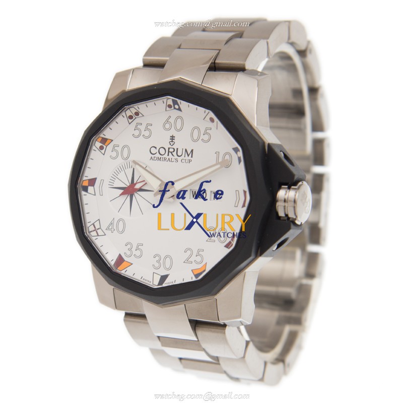 Corum A947/03553 Admirals Cup Replica Watch Automatic White Dial Stainless Steel Bracelet - Image 3