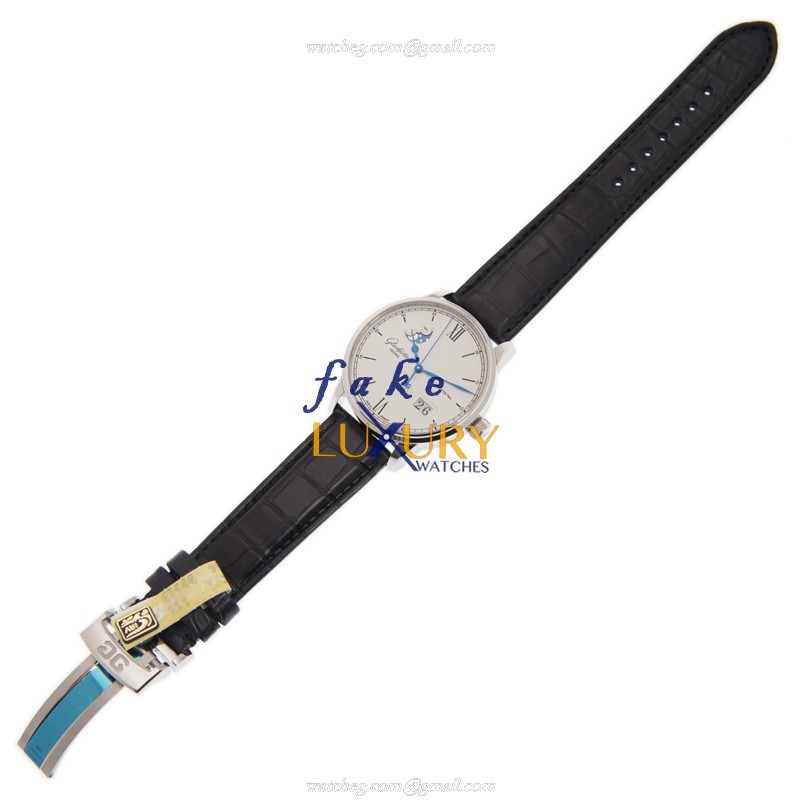 Glashutte Senator Manual Winding Skeletonized 1-36-04-01-02-30 - Automatic - White Dial - Steel - Image 2