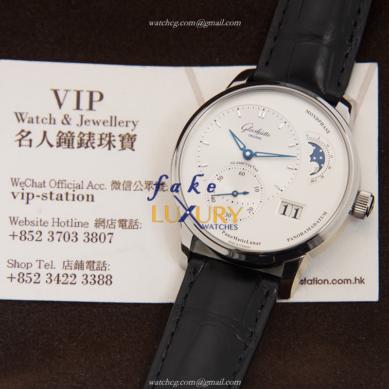 Glashutte 1-90-02-42-32-01 PANO Replica Watch, Automatic Movement, White Dial, Steel Case - Image 5