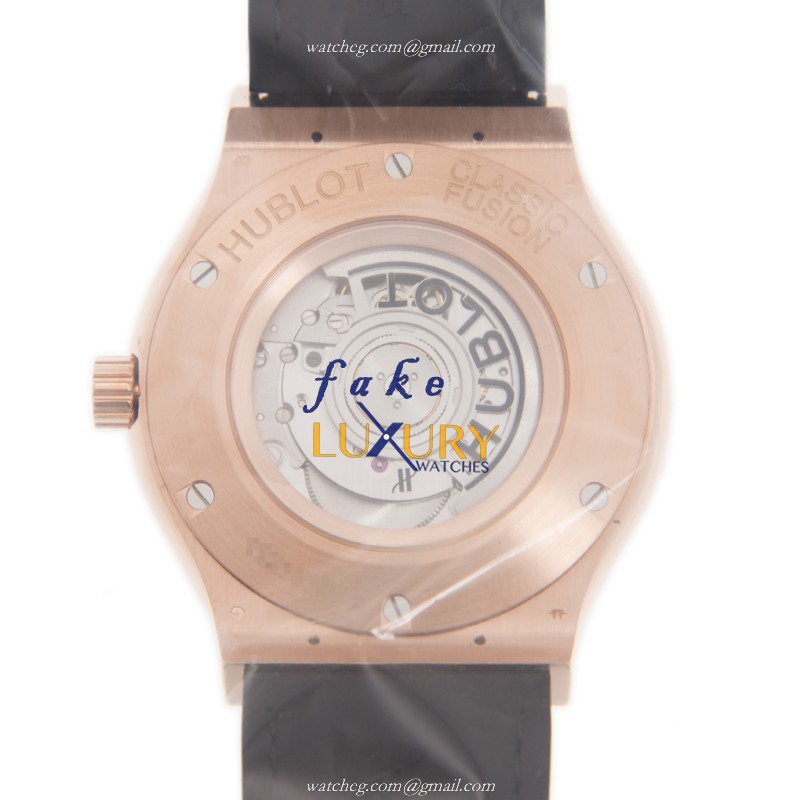 Hublot Classic Fusion 511.OX.1181.LR Replica Watch, Automatic Movement, 18kt Rose Gold Case, Black - Image 3