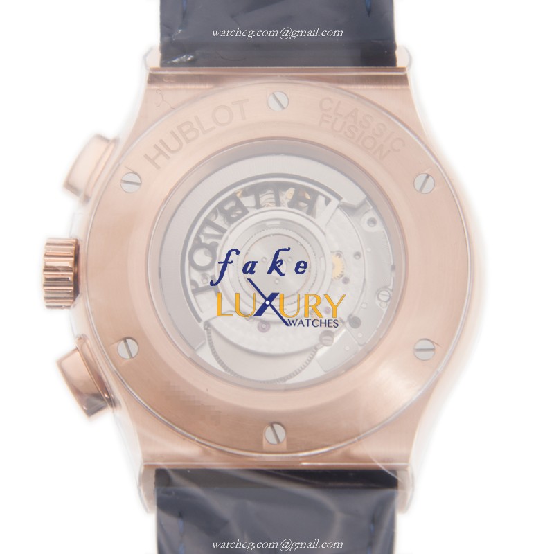 Hublot Classic Fusion 521.OX.7180.LR Replica Watch, Automatic, Blue Dial, Rose Gold Case - Image 3