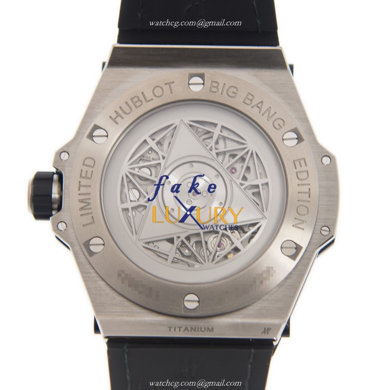 Hublot 415.NX.2027.VR.MXM18 Automatic Titanium Replica Watch, White Dial, Leather Strap - Image 3