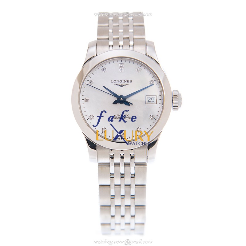 Longines L2.320.4.87.6 Replica Watch Automatic White Mother of Pearl Dial Stainless Steel - Image 2