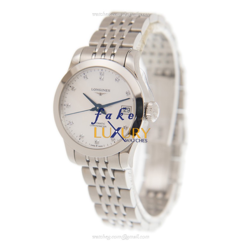 Longines L2.320.4.87.6 Replica Watch Automatic White Mother of Pearl Dial Stainless Steel - Image 3