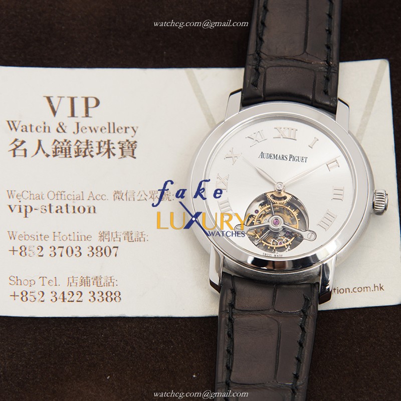 Audemars Piguet 26561BC.OO.D002CR.01 Jules Audemars Replica Watch, Silvery White Dial, 18kt White - Image 5