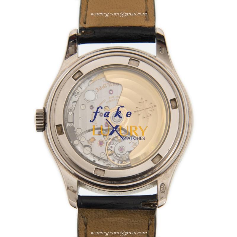 Patek Philippe 5146G-001 COMPLICATIONS Replica Watch with White Dial, Grey Alligator Strap - Image 3