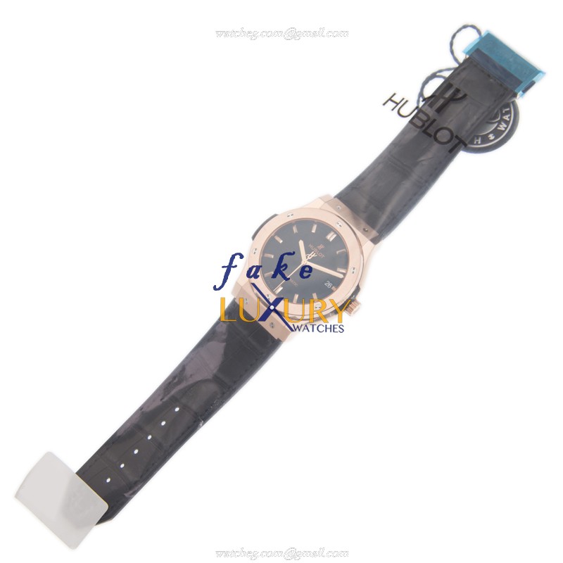 Hublot Classic Fusion 511.OX.1181.LR Replica Watch, Automatic Movement, 18kt Rose Gold Case, Black - Image 2