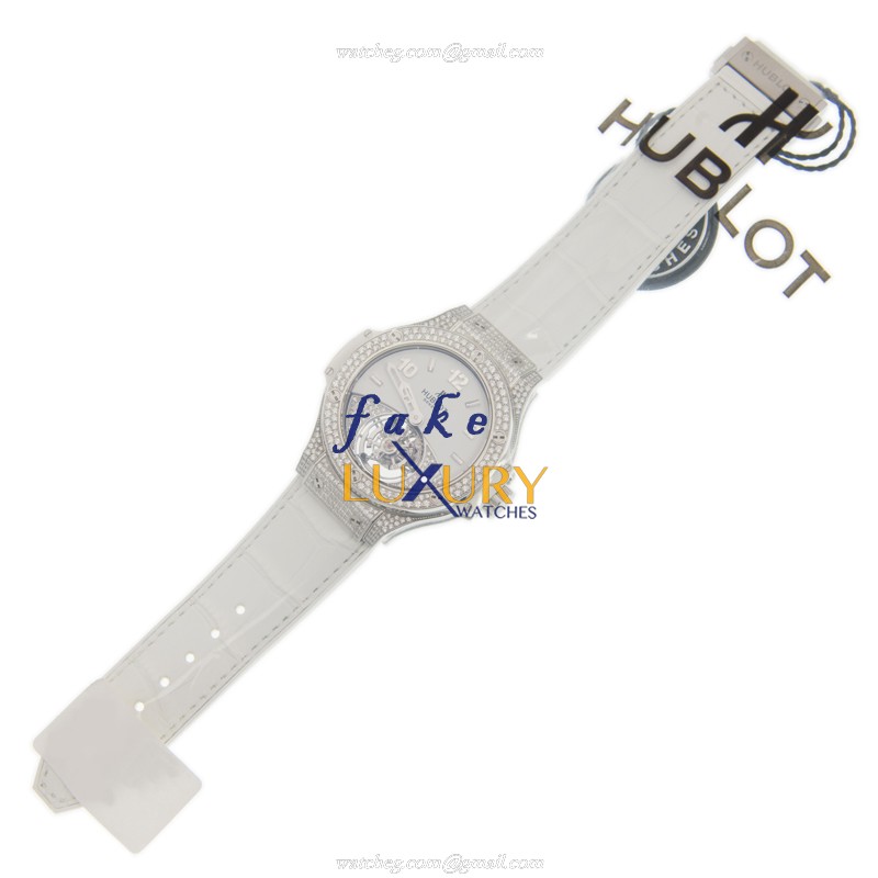 Hublot 345.SE.2010.LR.1704 Luxury Big Bang Manual Wind Stainless Steel Diamond Dial Alligator Strap - Image 2