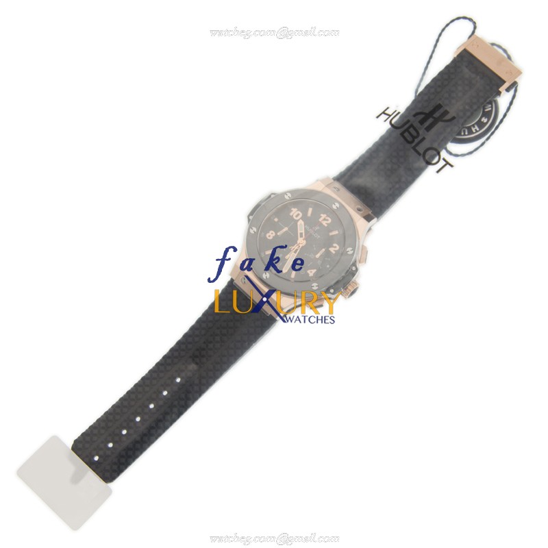 301.PB.131.RX - Hublot BIG BANG Automatic 18kt Rose Gold Replica Watch - Ceramic Bezel - Black Dial - Image 2