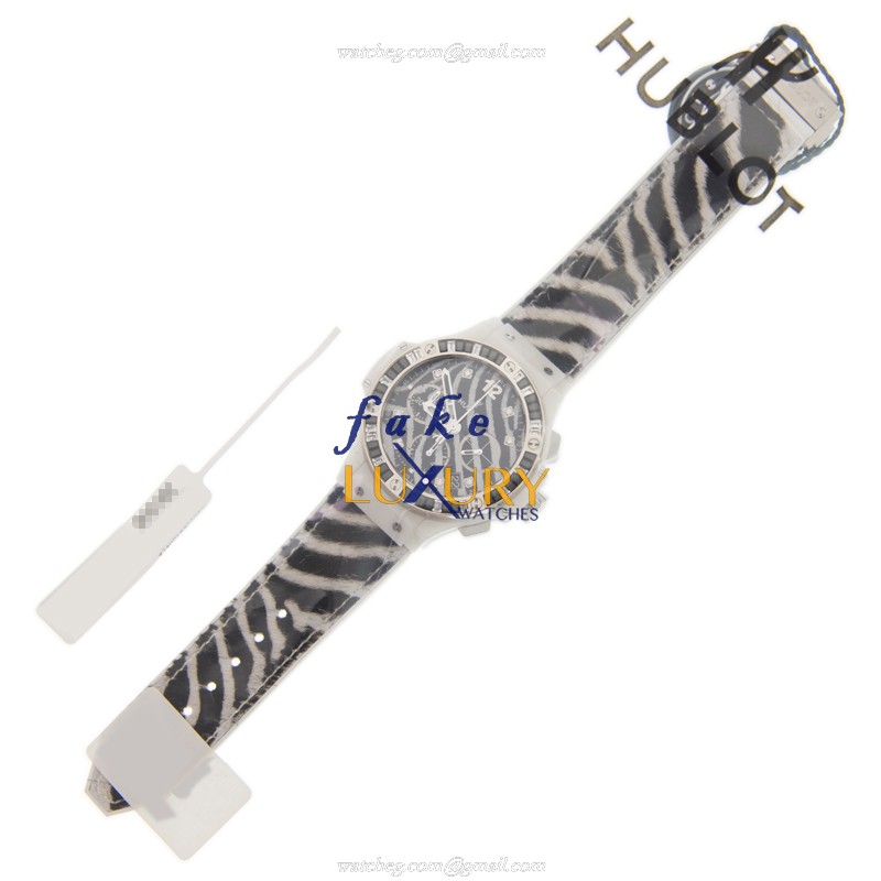 Hublot BIG BANG 341.HW.7517.VR.1975 Replica Watch Automatic Ceramic Diamonds Black White Dial - Image 2