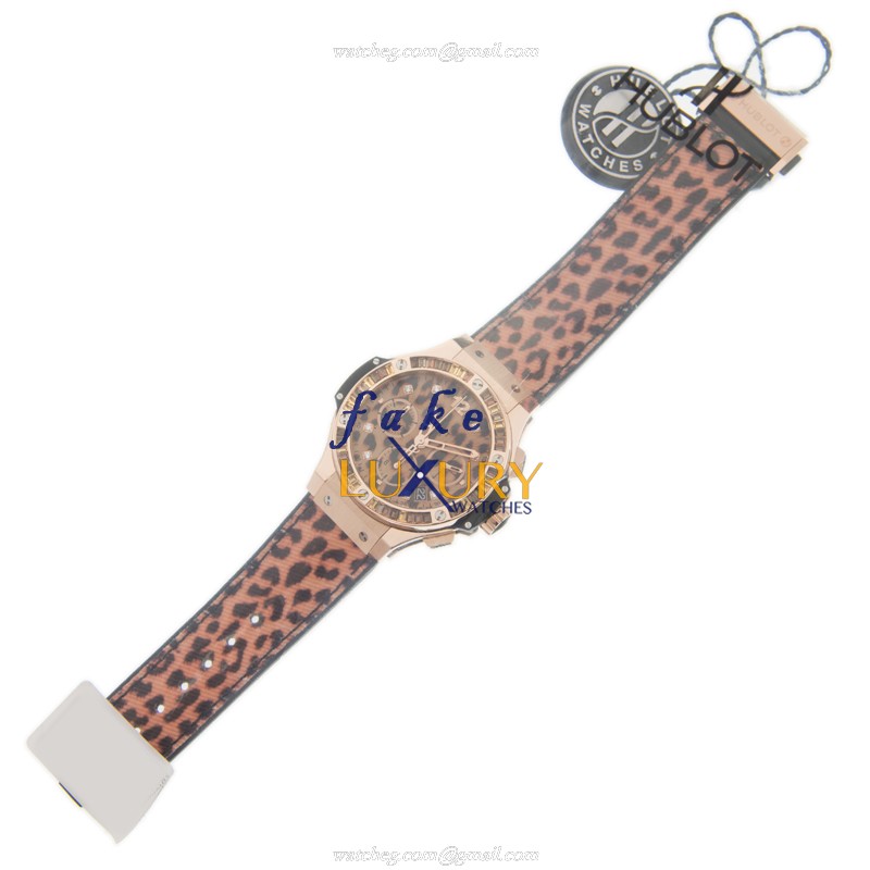 Hublot 341.PX.7610.NR.1976 BIG BANG Auto 18kt Rose Gold Replica Watch, Brown Dial, Leather Strap - Image 2