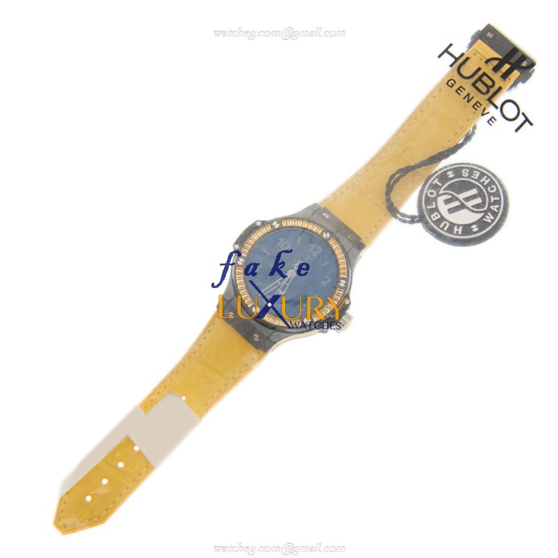 Hublot 361.CY.1110.LR.1911 Big Bang Replica Watch, Quartz, Black Dial, Yellow Alligator Strap - Image 2