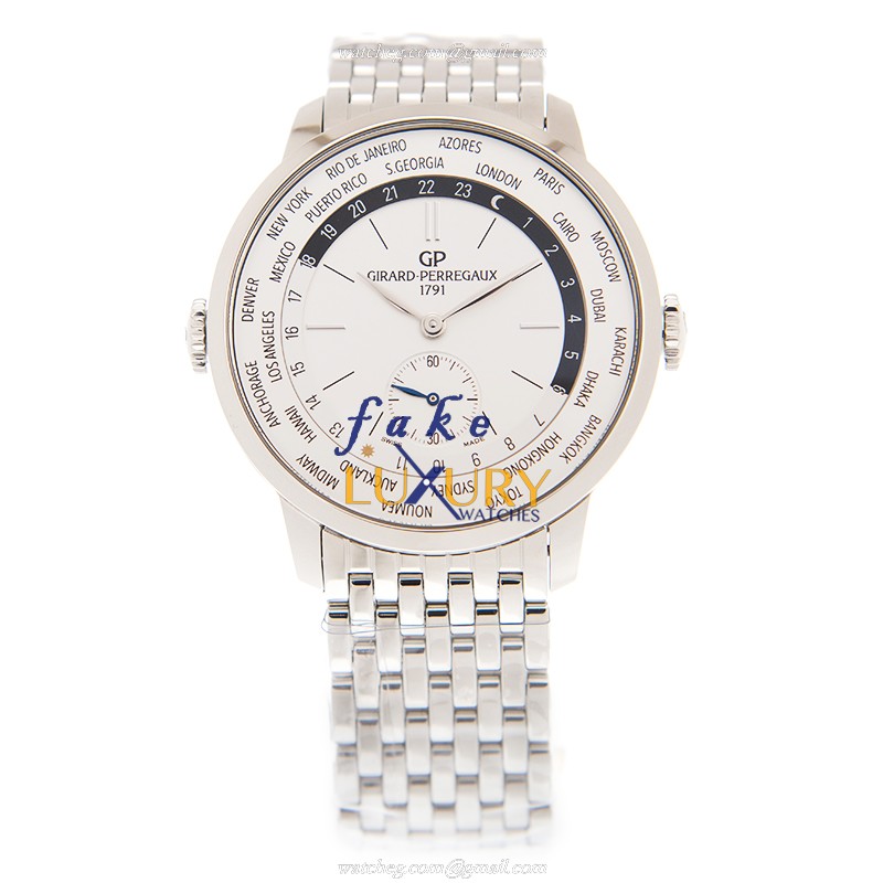 Girard Perregaux 49557-11-132-11A Replica Watch, 1996 Automatic Stainless Steel, Silver Dial - Image 2