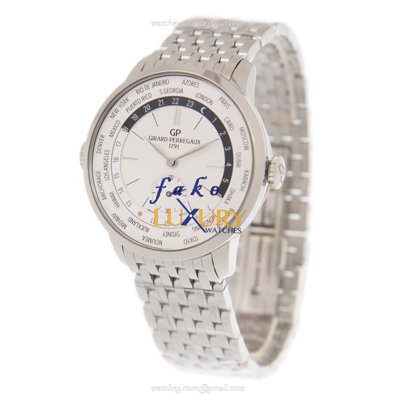 Girard Perregaux 49557-11-132-11A Replica Watch, 1996 Automatic Stainless Steel, Silver Dial - Image 3