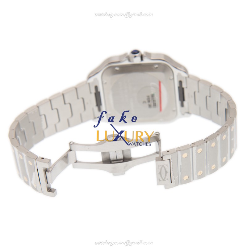 Cartier W2SA0006 Automatic 18kt Gold & Steel | White Dial | Silver Strap Replica Watch - Image 5