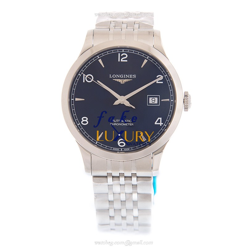 Longines L2.821.4.96.6 Automatic Stainless Steel Replica Watch - Blue Dial, Silver Strap - Image 2