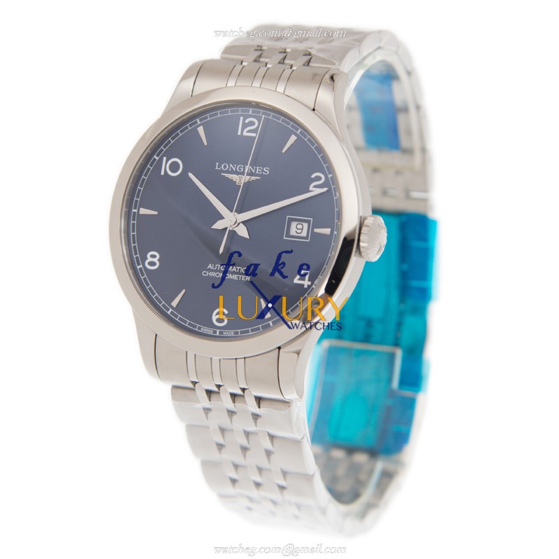 Longines L2.821.4.96.6 Automatic Stainless Steel Replica Watch - Blue Dial, Silver Strap - Image 3
