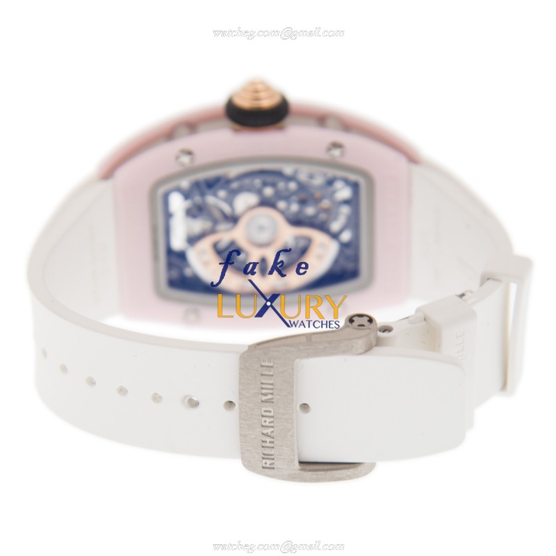 Richard Mille RM07-01 WG-TZP-P Replica Watch Automatic Ceramic Case Silver Dial White Rubber Strap - Image 5
