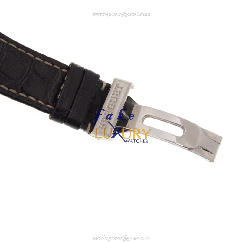 BREGUET TYPE XXI - Breguet Replica Watch - Automatic - Gray Dial Brown Alligator Strap - Image 4