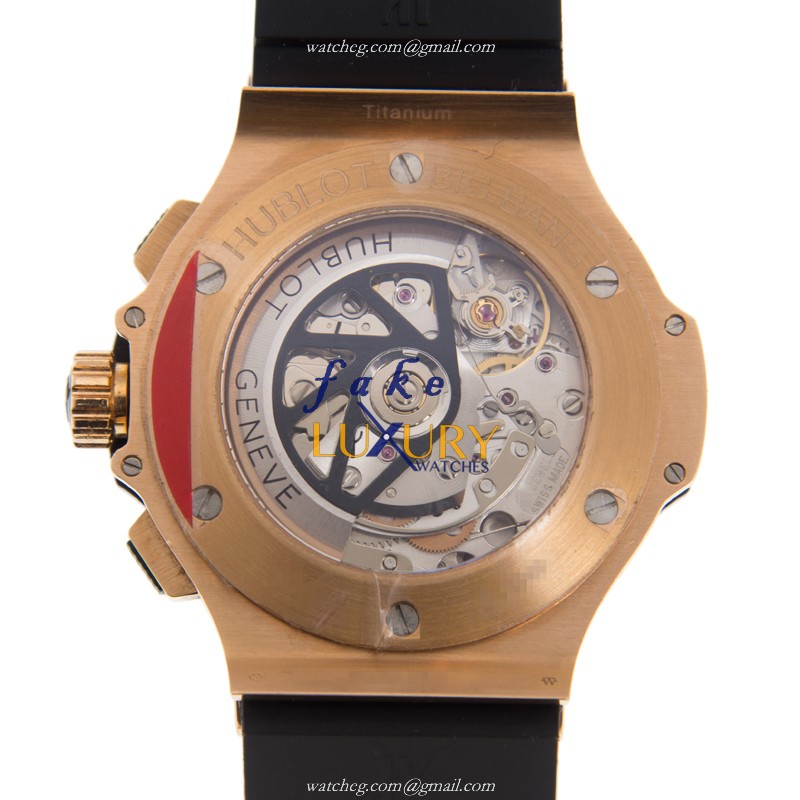Hublot Big Bang 301.PX.130.RX.114 Replica Watch, Automatic, 18kt Rose Gold & Diamonds Case, Black - Image 3