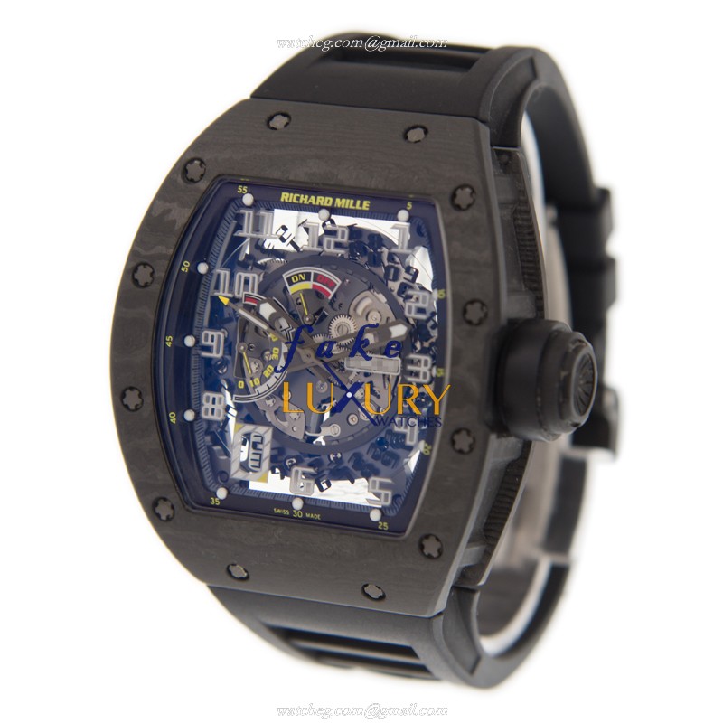 Richard Mille RM030 Automatic - Replica Watch - Stainless Steel - Silver Dial - Black Rubber - Image 3