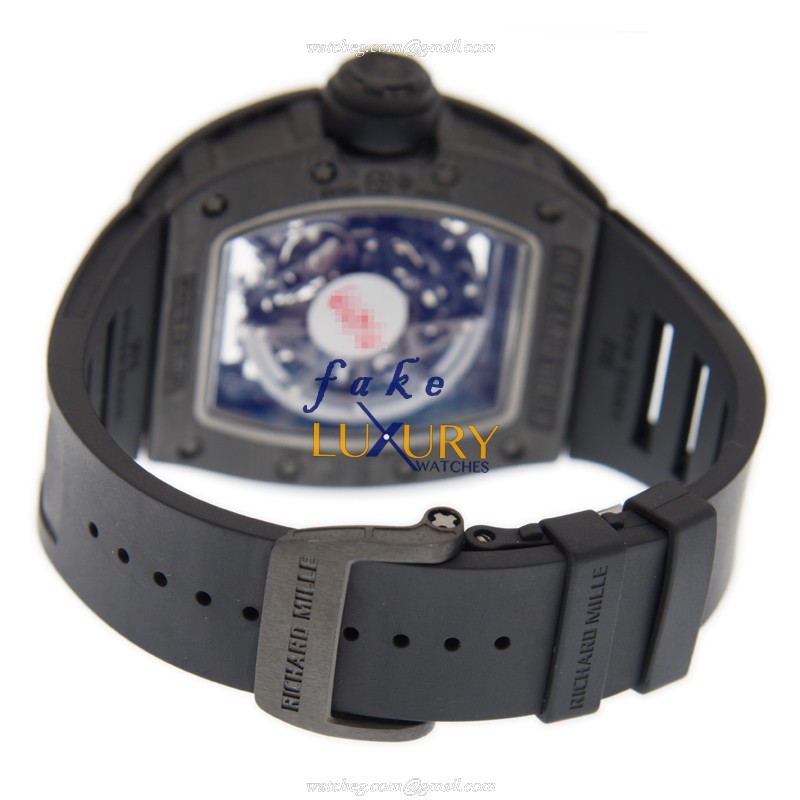 Richard Mille RM030 Automatic - Replica Watch - Stainless Steel - Silver Dial - Black Rubber - Image 5