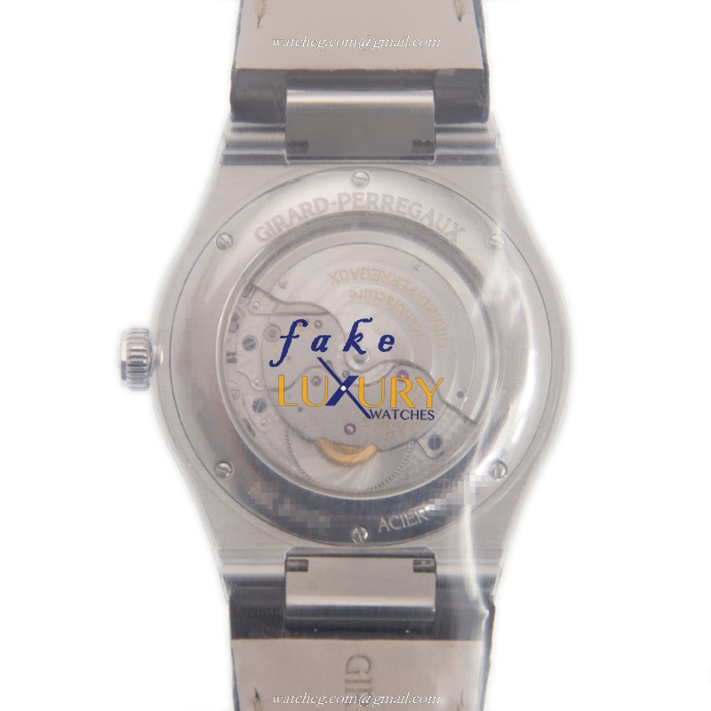 Girard Perregaux 81005-11-231-BB6A Laureato Replica Watch, Gray Dial, Steel Case, Alligator Strap - Image 3