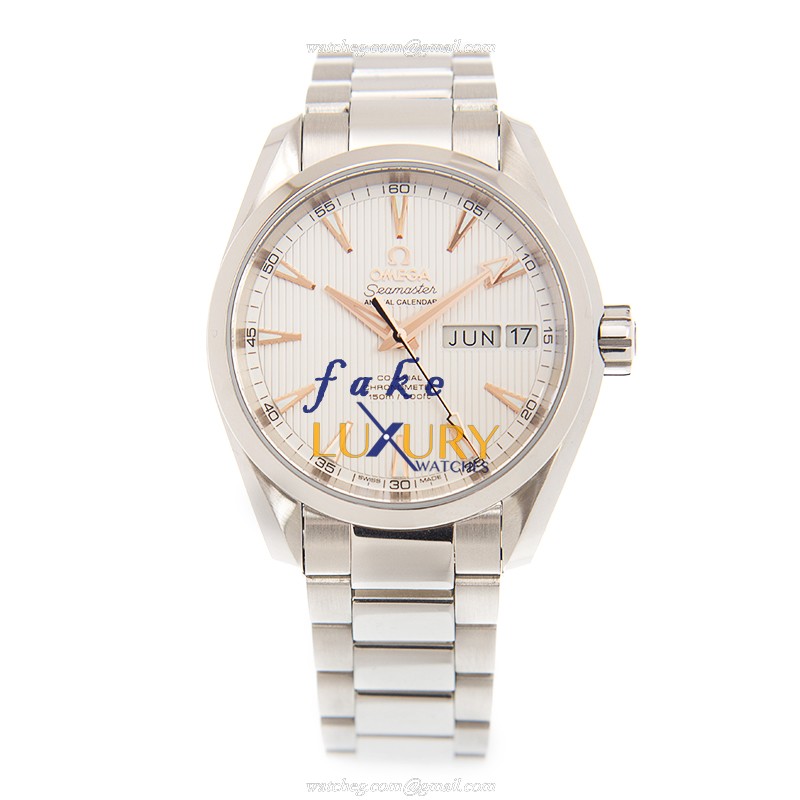 Omega 231.10.39.22.02.001 Seamaster Replica Watch, White Dial, Stainless Steel Bracelet, Automatic - Image 2