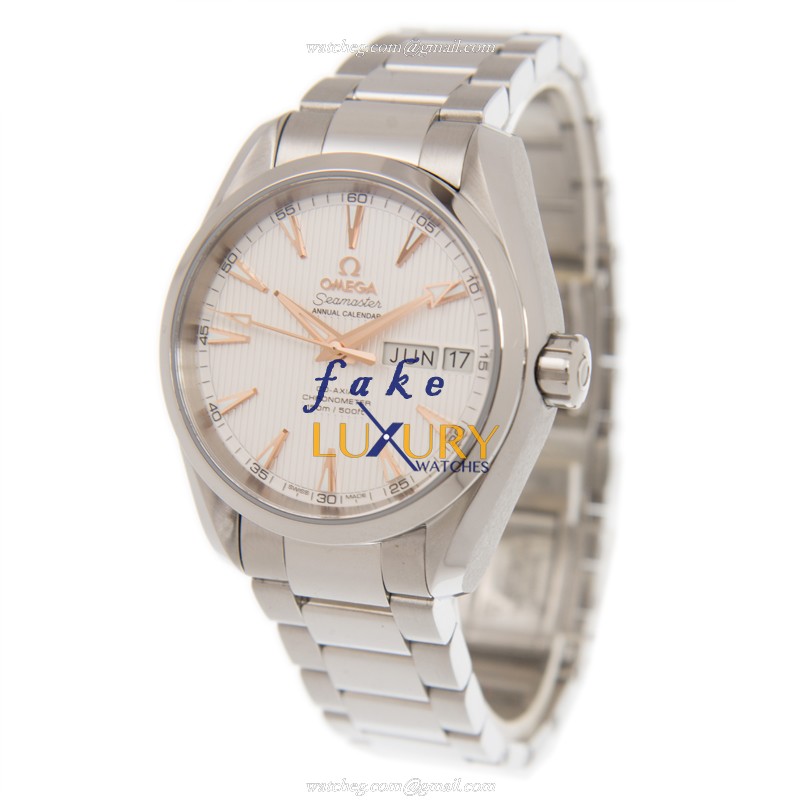 Omega 231.10.39.22.02.001 Seamaster Replica Watch, White Dial, Stainless Steel Bracelet, Automatic - Image 3