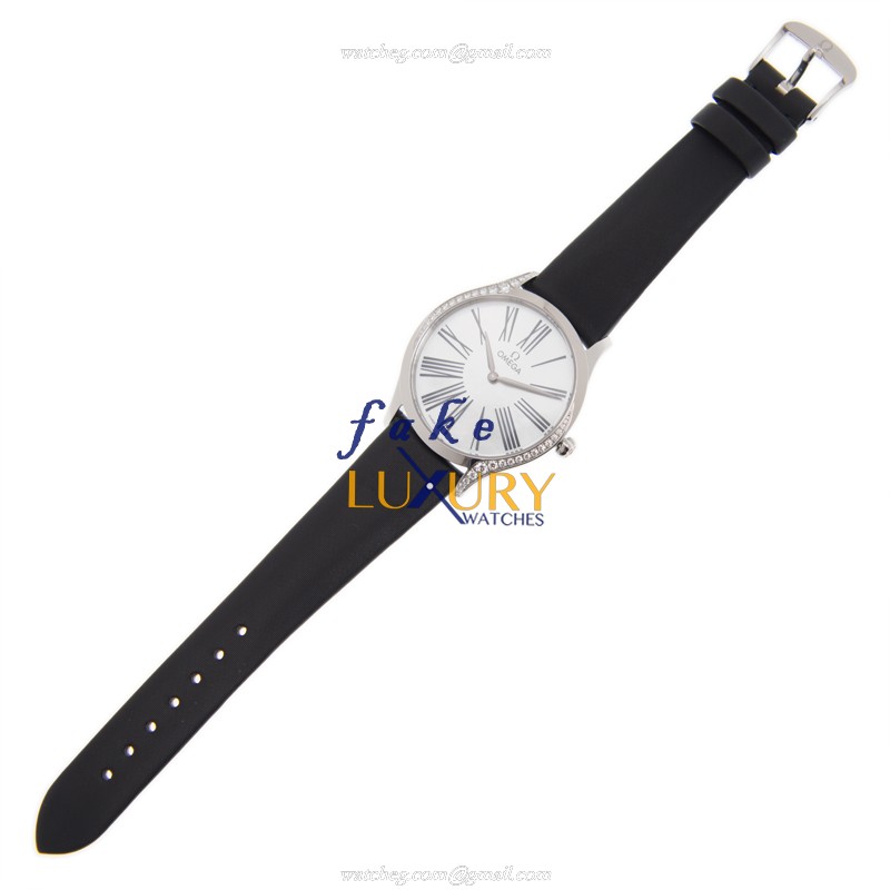 Omega De Ville 428.17.36.60.05.001 Replica Watch White Mother of Pearl Dial Quartz Stainless Steel - Image 2