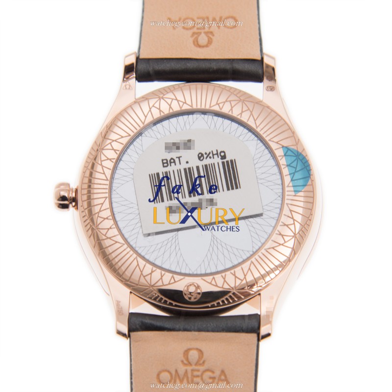 Omega De Ville 428.58.36.60.02.001 Replica Watch, Quartz Movement, 18kt Rose Gold Case with Diamonds - Image 3