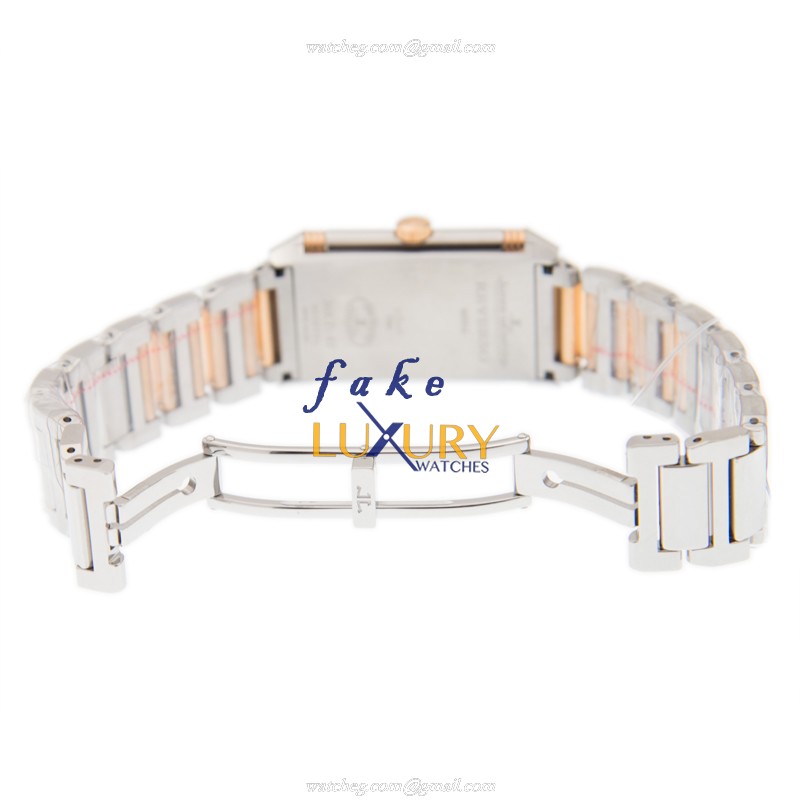 Jaeger-Lecoultre Reverso Quartz 18kt Rose Gold Steel Q3204120 Silvery White Dial Replica Watch - Image 5