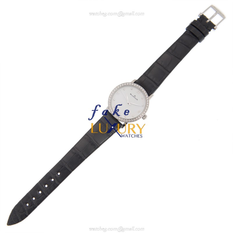 6104-4628-55A - Blancpain Replica Watch Automatic Stainless Steel Diamonds White Dial - Image 2