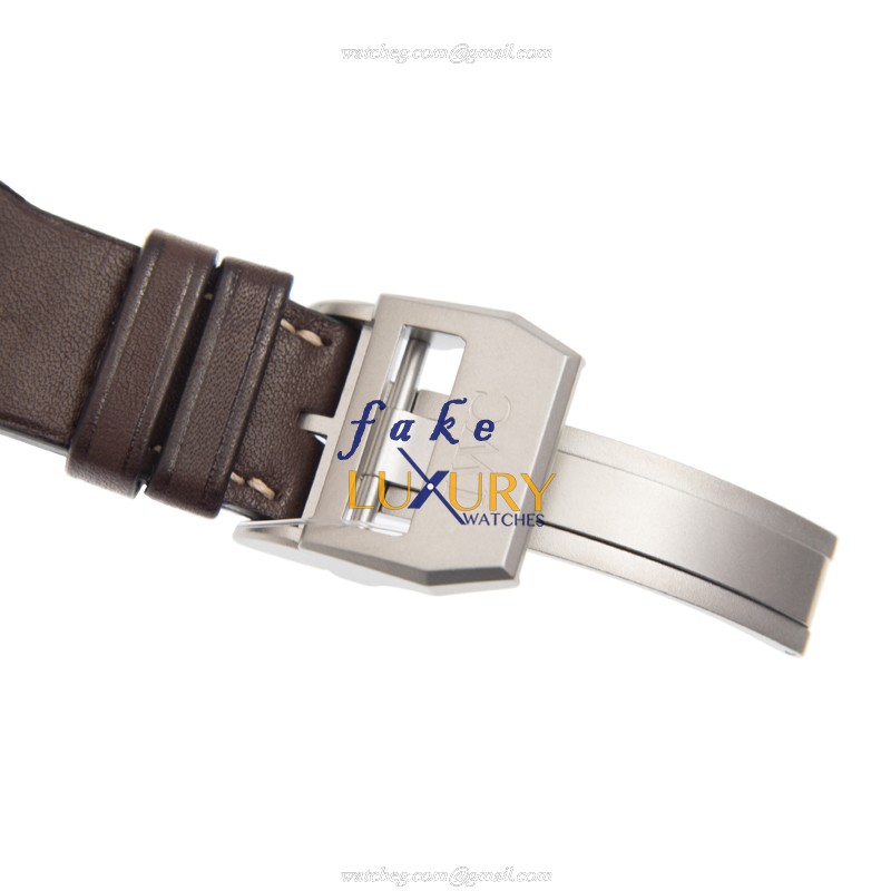 IWC IW501004 Replica Watch, Automatic, PVD Titanium Case, Black Dial, Brown Cowhide Strap - Image 4