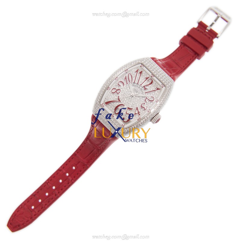 Franck Muller V35 SC AT FO D CD AC.RG Vanguard Automatic 18kt White Gold Diamond Replica Watch - Image 2